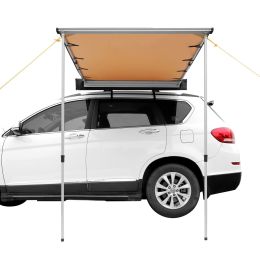 Car Side Awning, Large 4.6'x6.6' Shade Coverage Vehicle Awning, PU3000mm UV50+ Retractable Car Awning with Waterproof Storage Bag, Suitable for T