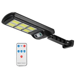 1Pc 450W 300W 200W Solar Powered Motion Sensor Wall Lights Outdoor IP65 Waterproof 3 Modes With Remote Control For Street Front Door Deck (Option: 450W)