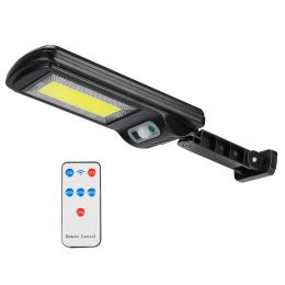 1Pc 450W 300W 200W Solar Powered Motion Sensor Wall Lights Outdoor IP65 Waterproof 3 Modes With Remote Control For Street Front Door Deck (Option: 200W)