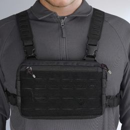 Men's Outdoor Tactics Vest Jacket Bag (Option: Black-9x5.9x1.5 inches)